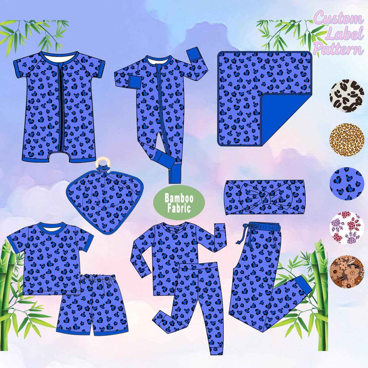 Wholesale bamboo bib set for babies