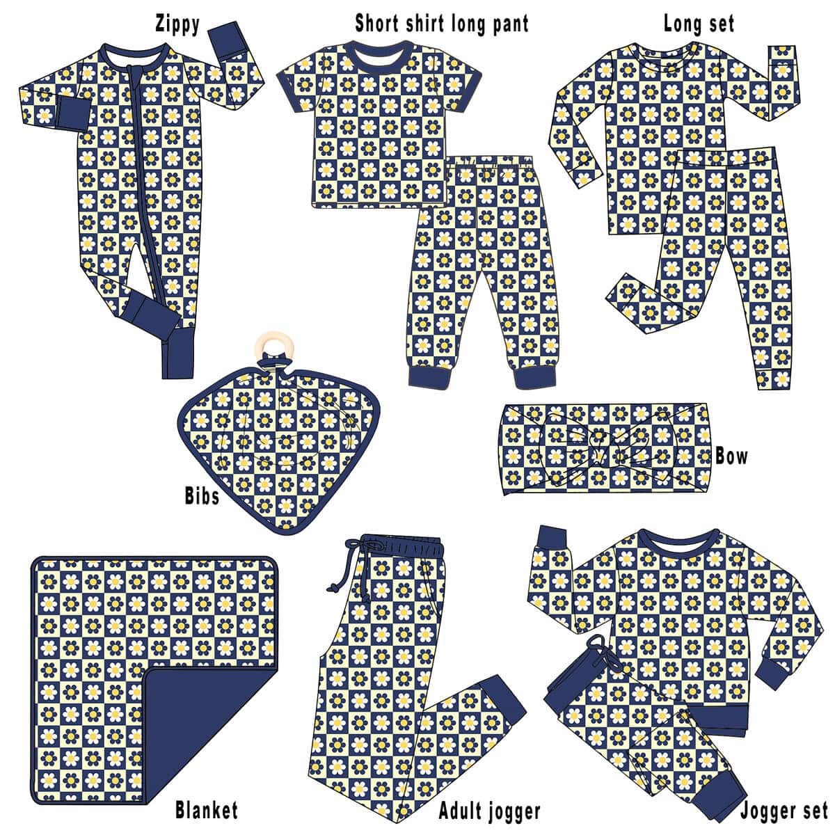Premium bamboo bib set available for wholesale, offering eco-friendly, soft, and sustainable sleepwear solutions for businesses seeking quality products.