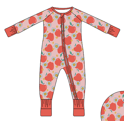 Sustainable bamboo onesie for babies, crafted from eco-friendly materials; perfect for wholesale buyers seeking premium bamboo sleepwear options.