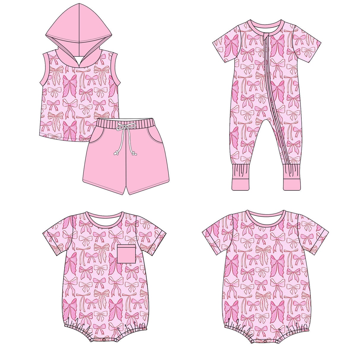 Wholesale sustainable bamboo onesie showcasing eco-friendly sleepwear design ideal for retailers seeking premium, soft, and stylish baby apparel.