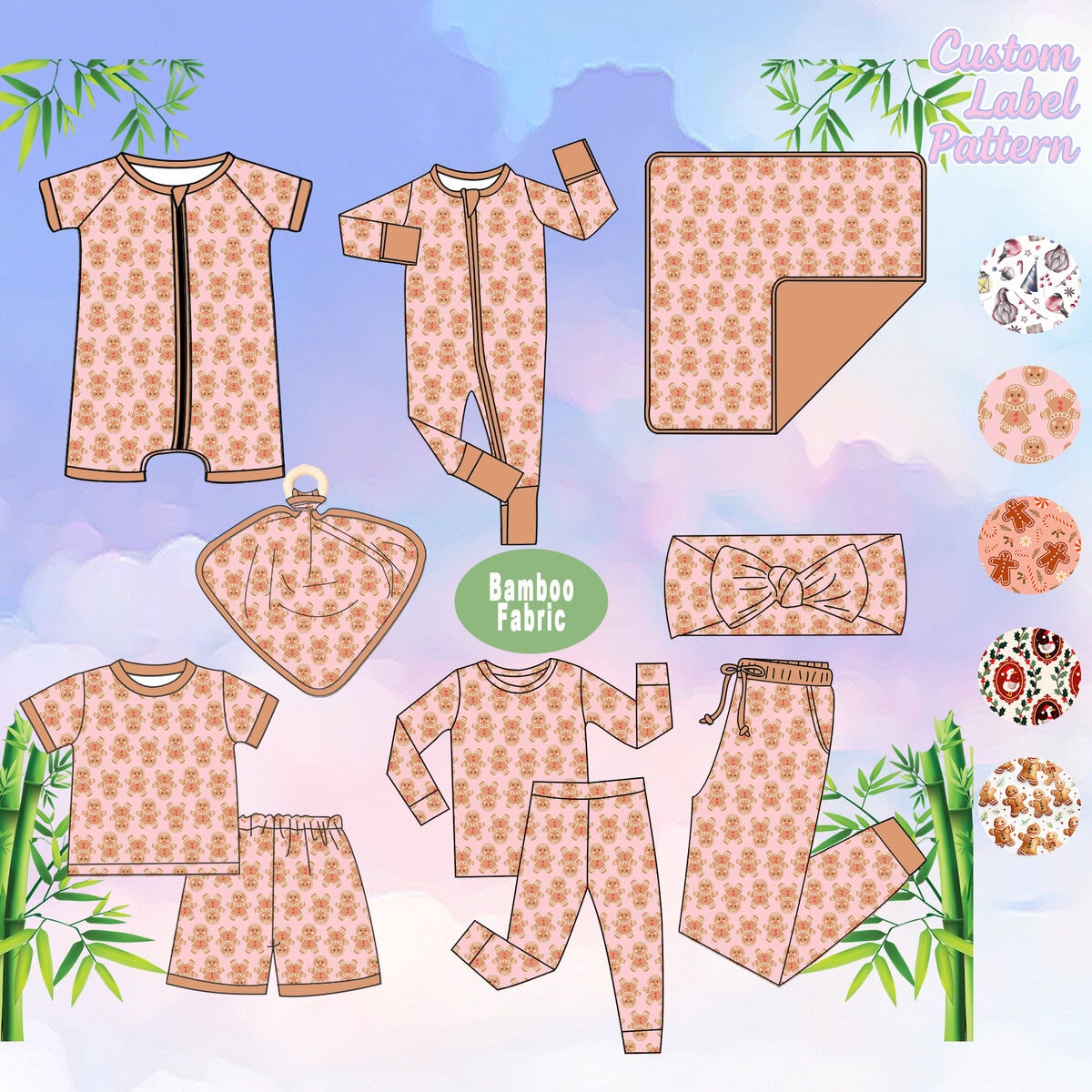 Eco-friendly bib set made from Oeko-Tex certified bamboo clothing, ensuring premium quality and sustainability for baby essentials.