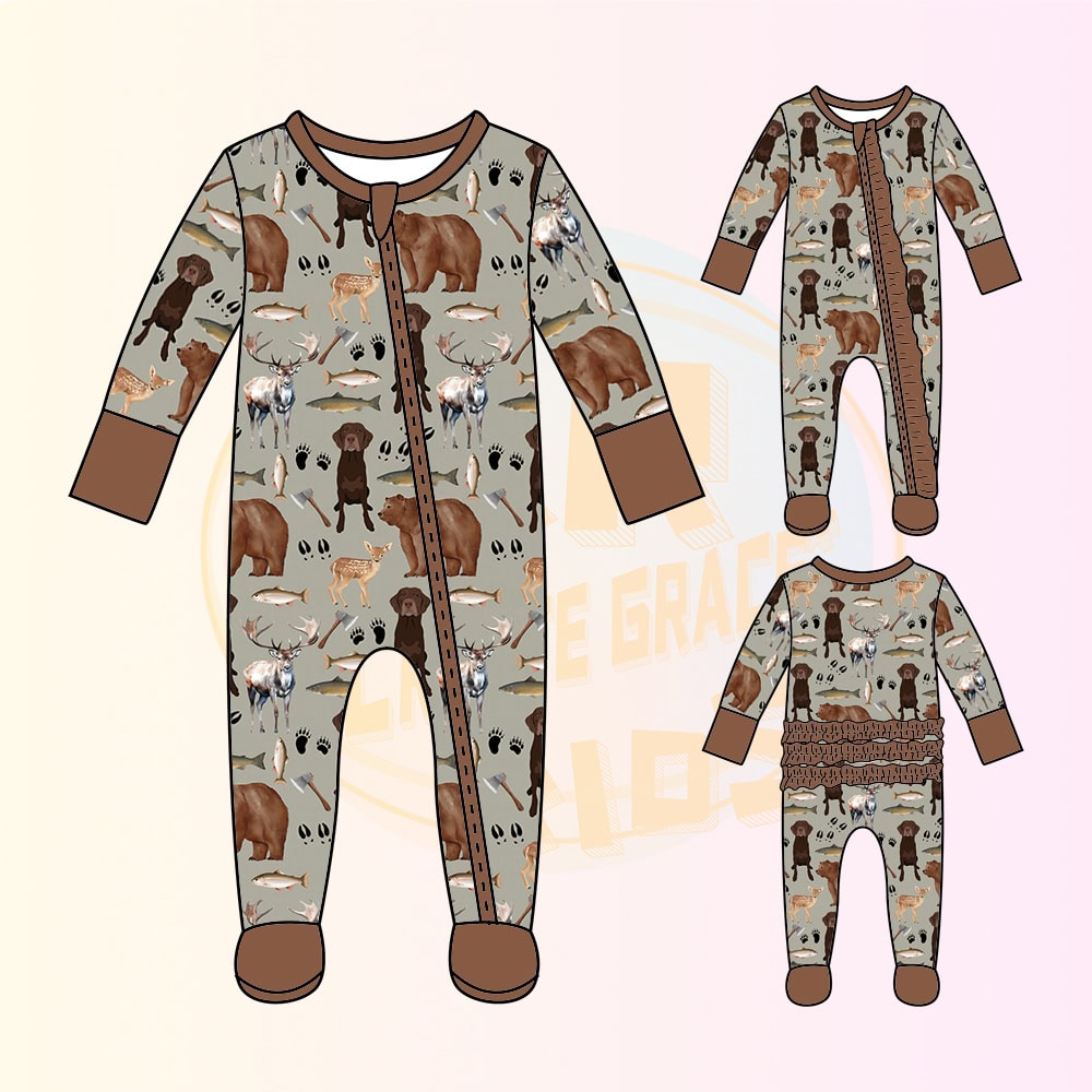 Bamboo onesie for sustainable sleepwear; perfect for eco-conscious retailers looking to buy wholesale in bulk.